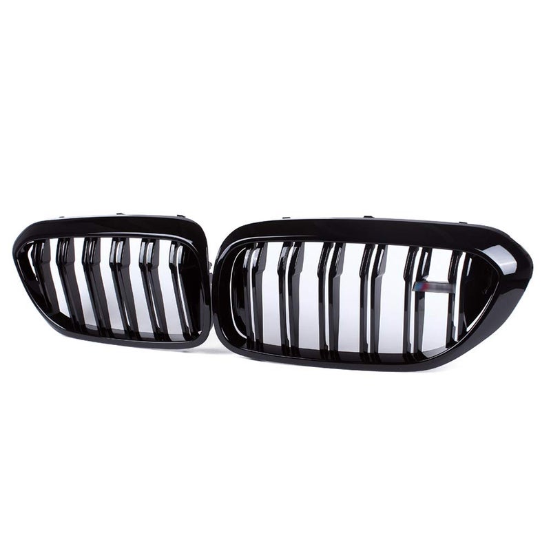 SNA شبكة SNA G30، شبكة أمامية متوافقة مع بي إم دبليو 5 سيريز G30 من 2017-2020 (شبكات لامعة سوداء مزدوجة، مجموعة من قطعتين) - Image 2